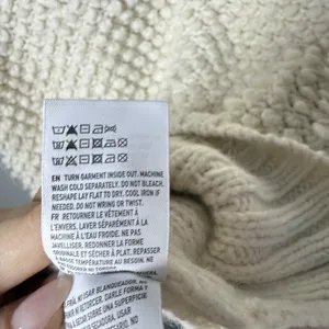 American Eagle Outfitters Ivory White Popcorn Knit Sweater Wool Alpaca Blend M thumbnail 9