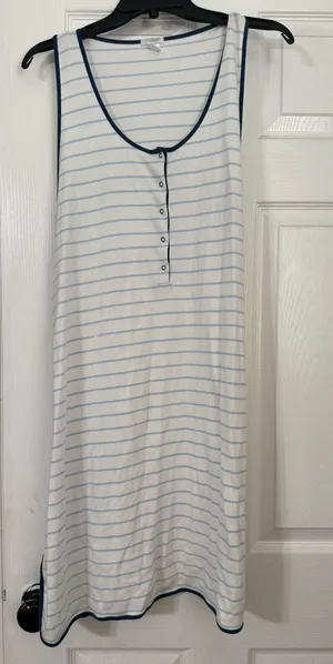 Lake Pajamas Pima Maternity Tank Gown thumbnail 1