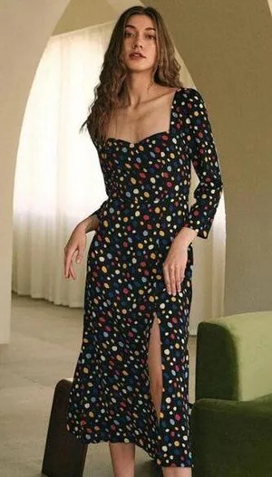 RIHOAS The Sweetheart Neck Polka Dot Maxi Dress L 04 thumbnail 1