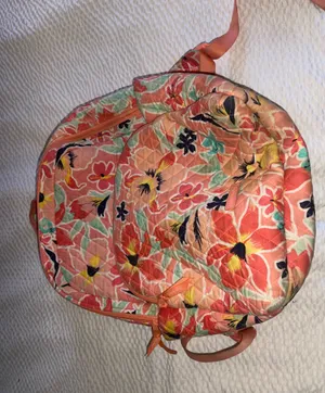 Vera Bradley Floral Cotton Quilted Women's Backpack AS IS thumbnail 1