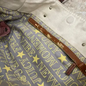 Juicy‎ Couture Vintage Ombre Canvas Peace Tote Ba Embroidery Y2K shoulder puse thumbnail 4