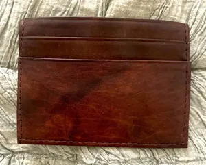Vintage Leather Card Holder Brown thumbnail 1