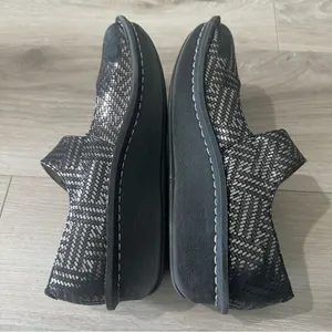 ALEGRIA BY‎ PG LITE BLACK & SILVER METALLIC MARY JANES Sz 38 EU PAL-532 8/8.5 US thumbnail 4