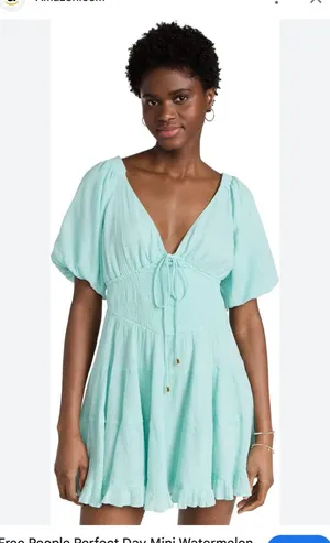 Free People Perfect Day Mini Dress aqua thumbnail 2