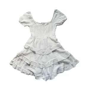 Altar'd State White Tiered Ruffle Mini Dress S thumbnail 1