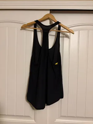 Lululemon Tank Top Estimated Size 4 Black Lightweight Racerback Sheer Neutral thumbnail 2