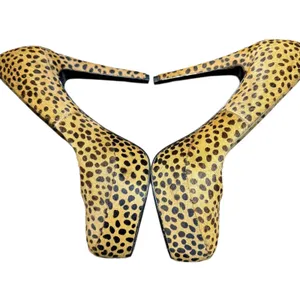 Diane von Furstenberg Shoes Womens Leopard Pony‎ Hair Calf Hair Stiletto Heels thumbnail 4