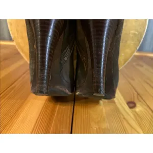 FRYE Sz 7.5M Harlow Distressed Brown Leather Laces Heeled Ankle Boots thumbnail 9