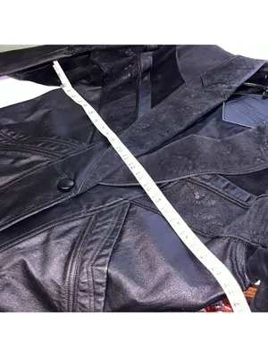 Vintage Suede Black Leather Western Mid-Length Coat Leather Jacket gorpcore thumbnail 10