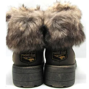 ROCKET DOG Faux Fur Trim Combat Moto Ankle Boots thumbnail 6