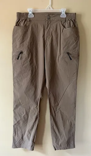 Women's Taupe Cargo Utility Pants with Zip Pockets thumbnail 1