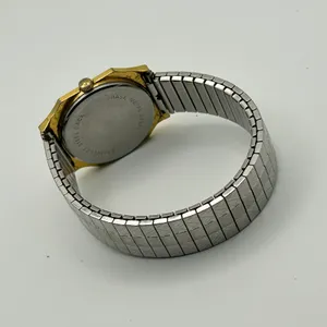Vintage Helbros Gold-tone Plated Case Silver Stretch Band Quartz Watch thumbnail 5