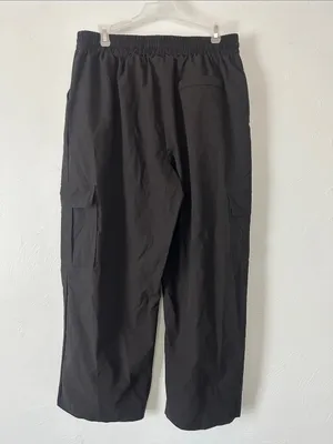 Amazon Wide Leg Cargo Pants - Black thumbnail 2