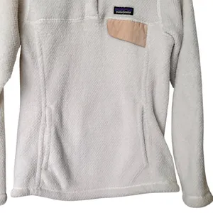 Patagonia Off-White Fleece with Tan Pocket Polartec size XS thumbnail 5