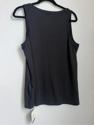 HALARA Black Sleeveless Henley Tank with Pocket thumbnail 5