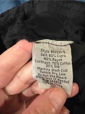 Johnny Was embroidered cupro jogger pants black sz M boho artsy thumbnail 6