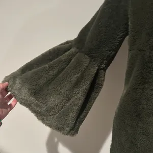 ELVI Boutique Dark‎ Hunter Green Soft zippered jacket with bell sleeves size 10 thumbnail 3