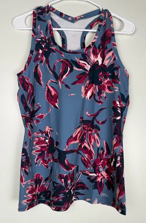 DSG Floral Tank Top in Blue and Red thumbnail 1
