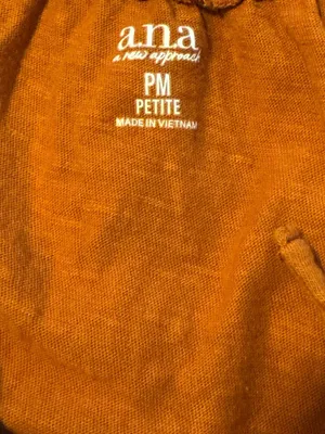 a.n.a A New Approach Women's Long Sleeve Square Neck Top Burnt Orange Size PM Pe thumbnail 3