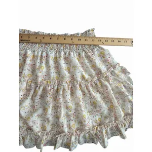 Altar'd State Floral Mini Skirt Large Ruffle Tiered Boho Cottagecore #AA1-1 thumbnail 5