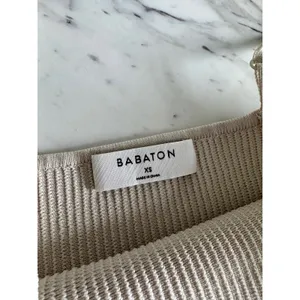 Babaton Aritzia Sculpt Knit Cropped‎ Camisole Beige Ribbed Tank Top XS 85158 thumbnail 5