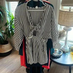 “Flawless” size small striped romper thumbnail 2