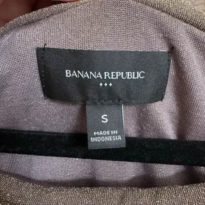 Banana Republic Gold Brown Metallic Sparkly Low Shoulder Top Small thumbnail 3