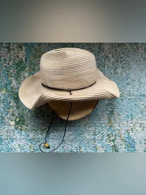 Vintage Scala woven paper straw western cowgirl hat thumbnail 8