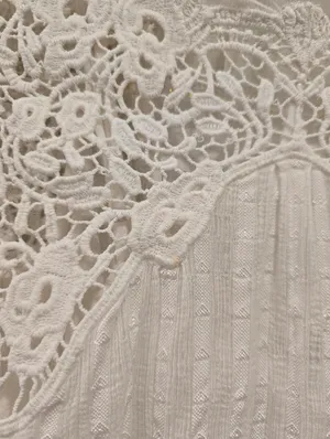 Anthropologie Moira peasant blouse intricate lace smocked cuffs V Neck 0 thumbnail 8