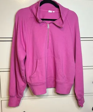 GAP sweatshirt quarter-zip Pink Size Large thumbnail 1
