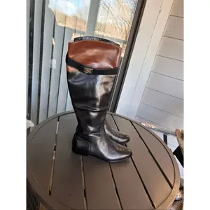 Cole Haan Air Daelin Riding Boots Black Brown Size 5.5 B thumbnail 8