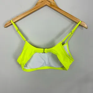 Halara Women's Bikini Bathing Suit Top Neon Yellow Sporty Size Small Cruise Vaca thumbnail 5