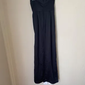 House of CB Adrienne black satin strapless corset maxi dress NWOT size S A-C thumbnail 9