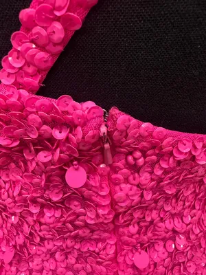Sherri Hill 54330 Neon Pink Sequin One Shoulder Gown High Slit Women's Dress thumbnail 8