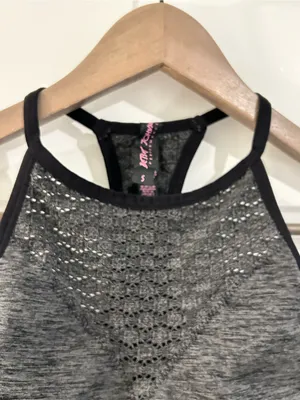 Betsey Johnson Performance Racerback Sports Bra Gray Size S thumbnail 3