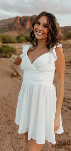American Threads White Dress thumbnail 1