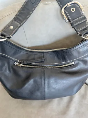 Coach Black Soho Hobo Shoulder Bag Leather thumbnail 5