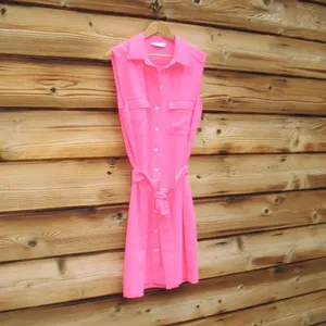 Amanda Uprichard Edith Mini Dress Hot Pink thumbnail 4