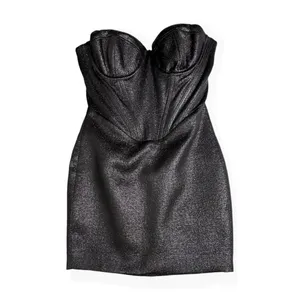 House Of CB Eevi Mini Dress, Black Sparkle, XS thumbnail 6