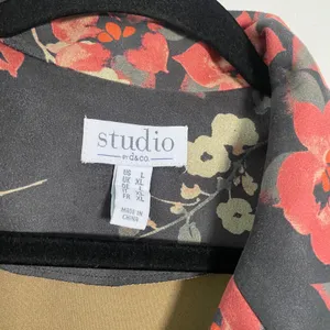 Floral‎ Vegan Suede Jacket L Bohemian Boho Chic Artsy Whimsigoth Dark Feminine thumbnail 3
