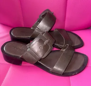 Nine West Buckled Heeled Sandals Brown Size 7 thumbnail 1