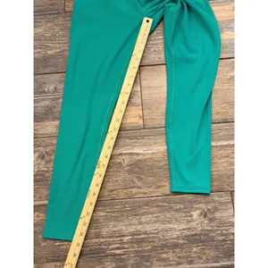 Alo Yoga Small Ribbed High Waist Leggings 27" Green Athleisure Yoga Pants Cozy‎ thumbnail 5