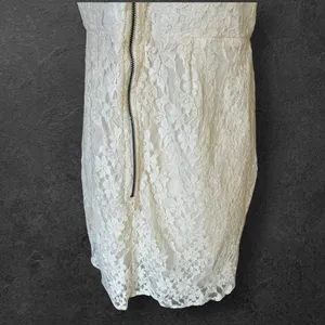 Free People Cream Strapless Lace Mini Dress size 12 Feminine Romantic Coquette thumbnail 4