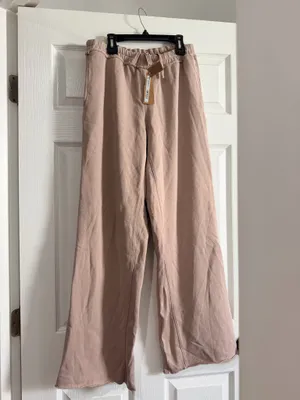 Skims Wide Leg French Terry Sweatpants Fawn thumbnail 4