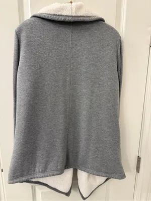 Ugg Faux Shearling Shawl Cardigan Size Small thumbnail 4