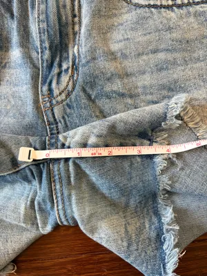 REWASH Super High Rise Vintage Reunion Jean Denim Shorts Distressed size 0 24 Sm thumbnail 4
