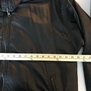 Columbia Womens Windbreaker Jacket Cinch Waist Packable Zip Pockets Black XL thumbnail 3