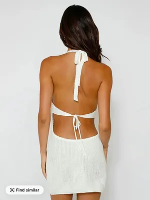 swimsuit cover up White thumbnail 2