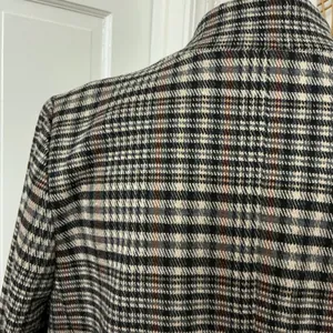 Soft Surroundings St. James Blazer M Gray Plaid Dark Academia Oversized Classic thumbnail 5