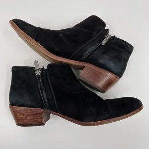 Sam Edelman Petty Zip Up Ankle Boots Black Suede Booties Womens Shoes Size 8M thumbnail 6
